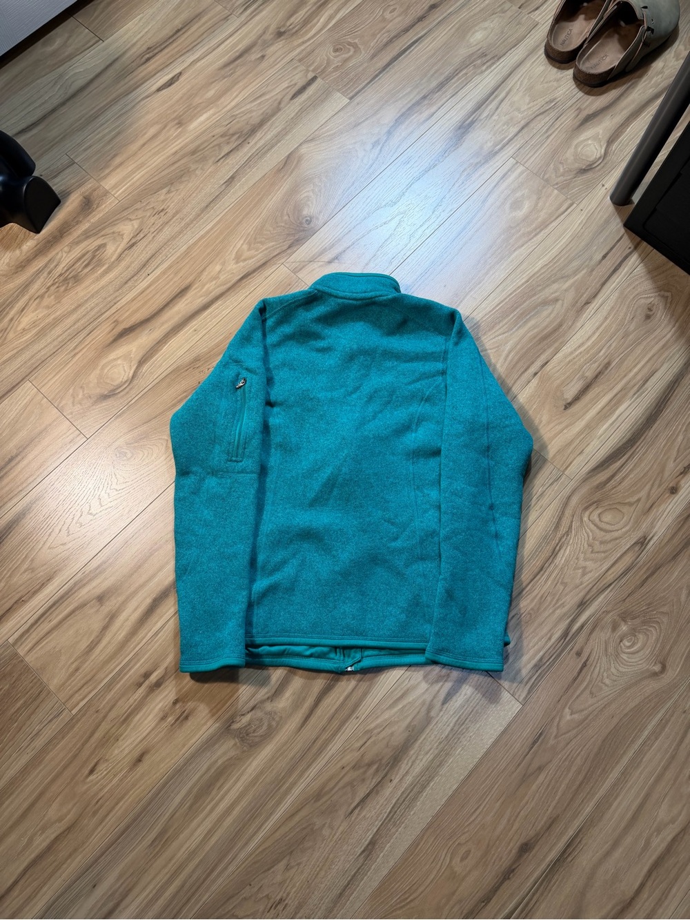 Patagonia Teal Green Full-Zip Fleece Jacket - Picture 3 of 7